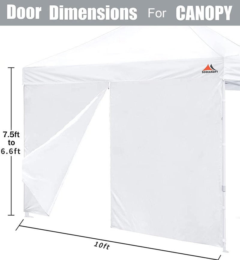 SCOCANOPY Door for 10x10 Canopy Frame One Central Zipper Design for Easy Entry and Exit,1 Pack Canopy Door Only (Black) - Image 2